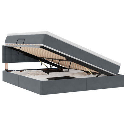 Letto con Contenitore Grigio scuro 180 x 200 cm Velluto