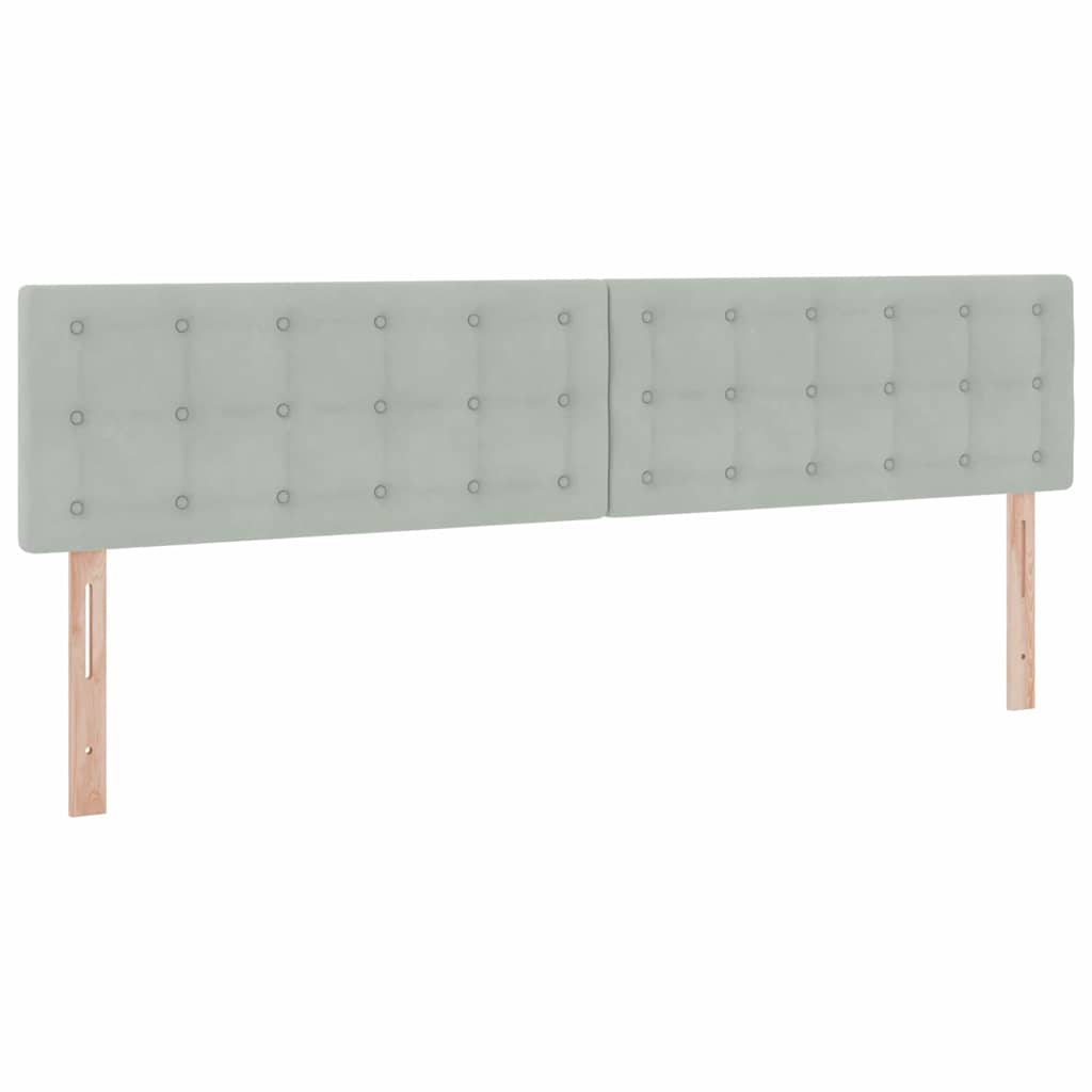 Letto con Contenitore Grigio chiaro 200 x 200 cm Velluto | homemem39