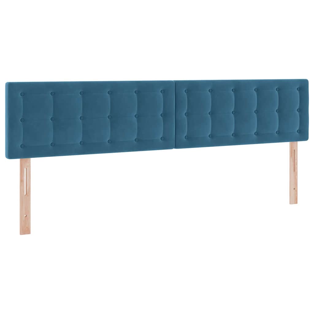 Letto con Contenitore Blu Scuro 200 x 200 cm Velluto