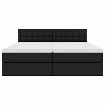 Letto con Contenitore Nero 180 x 200 cm Pelle Sintetica | homemem39