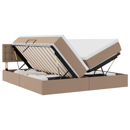 Letto con Contenitore Cappuccino 180 x 200 cm Pelle Sintetica | homemem39
