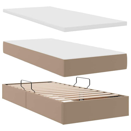 Letto con Contenitore Cappuccino 180 x 200 cm Pelle Sintetica | homemem39