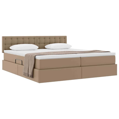 Letto con Contenitore Cappuccino 180 x 200 cm Pelle Sintetica | homemem39