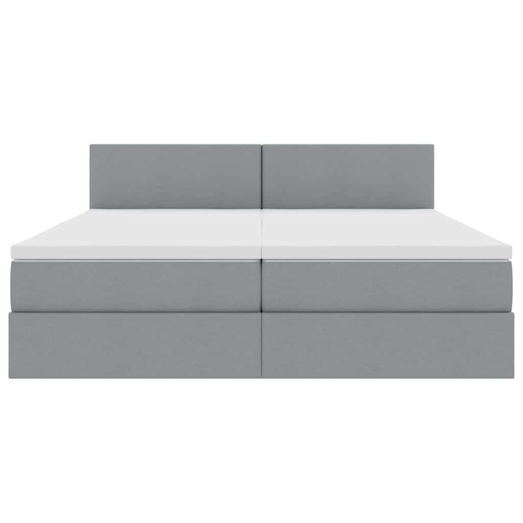 Letto con Contenitore con materasso Grigio chiaro 180 x 200 cm | homemem39