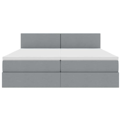Letto con Contenitore con materasso Grigio chiaro 180 x 200 cm | homemem39