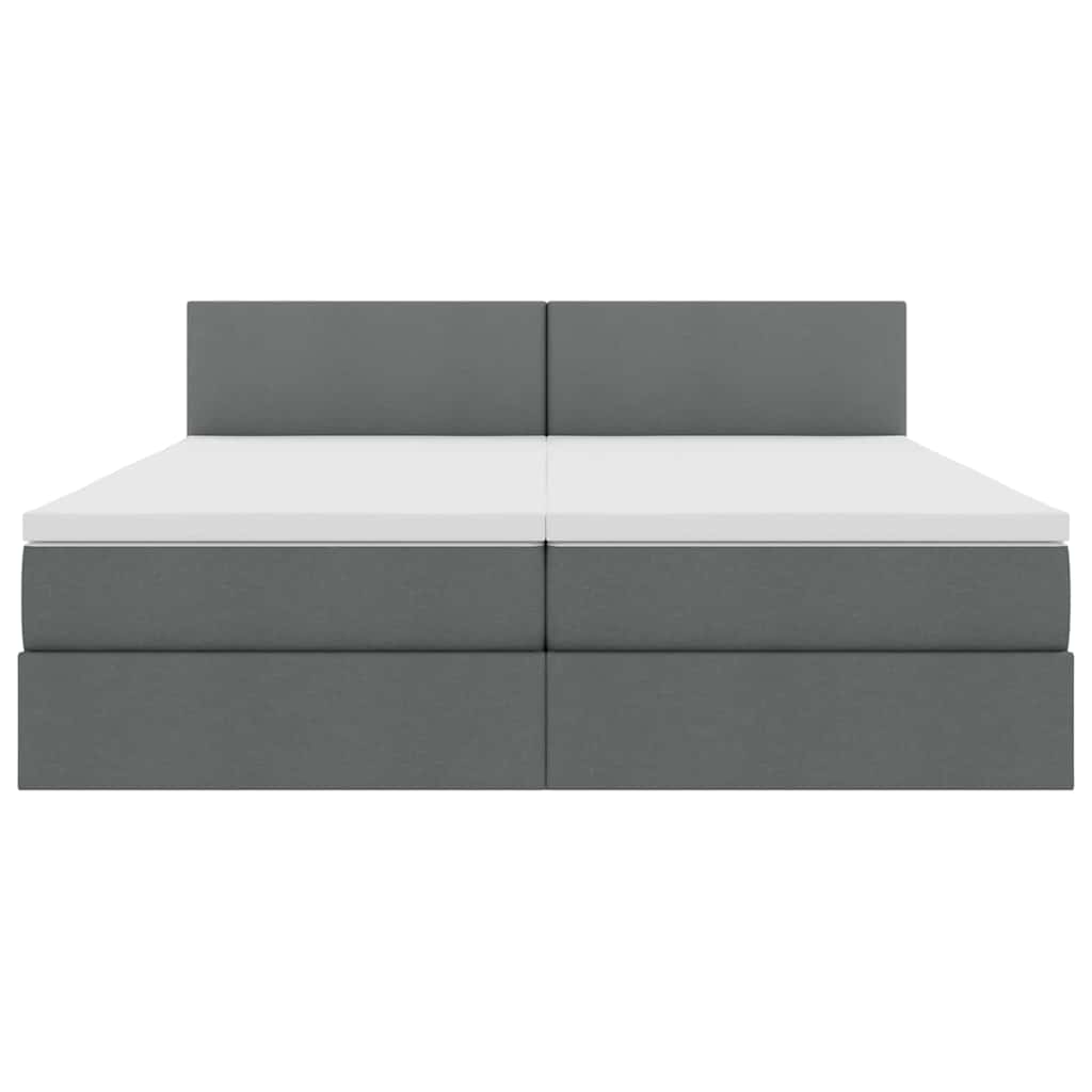 Letto con Contenitore Grigio scuro 180 x 200 cm Pelle Sintetica | homemem39