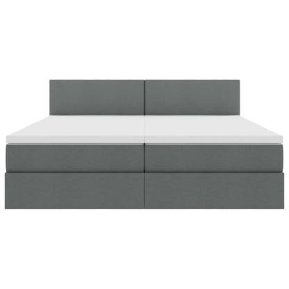 Letto con Contenitore Grigio scuro 180 x 200 cm Pelle Sintetica | homemem39