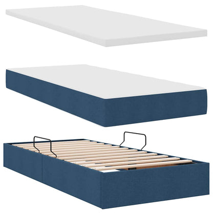 Letto con Contenitore Blu 180 x 200 cm Pelle Sintetica | homemem39