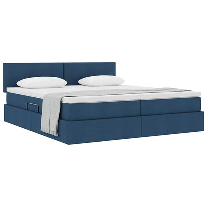 Letto con Contenitore Blu 180 x 200 cm Pelle Sintetica | homemem39