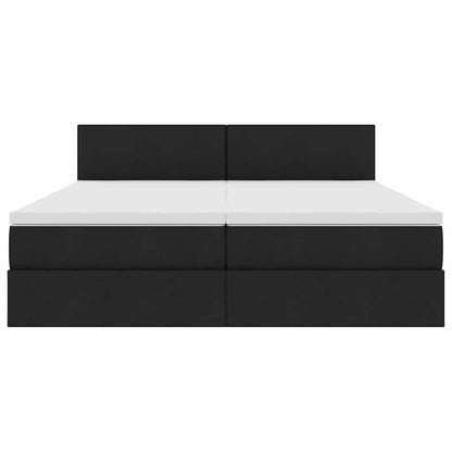 Letto con Contenitore Nero 200 x 200 cm Pelle Sintetica | homemem39