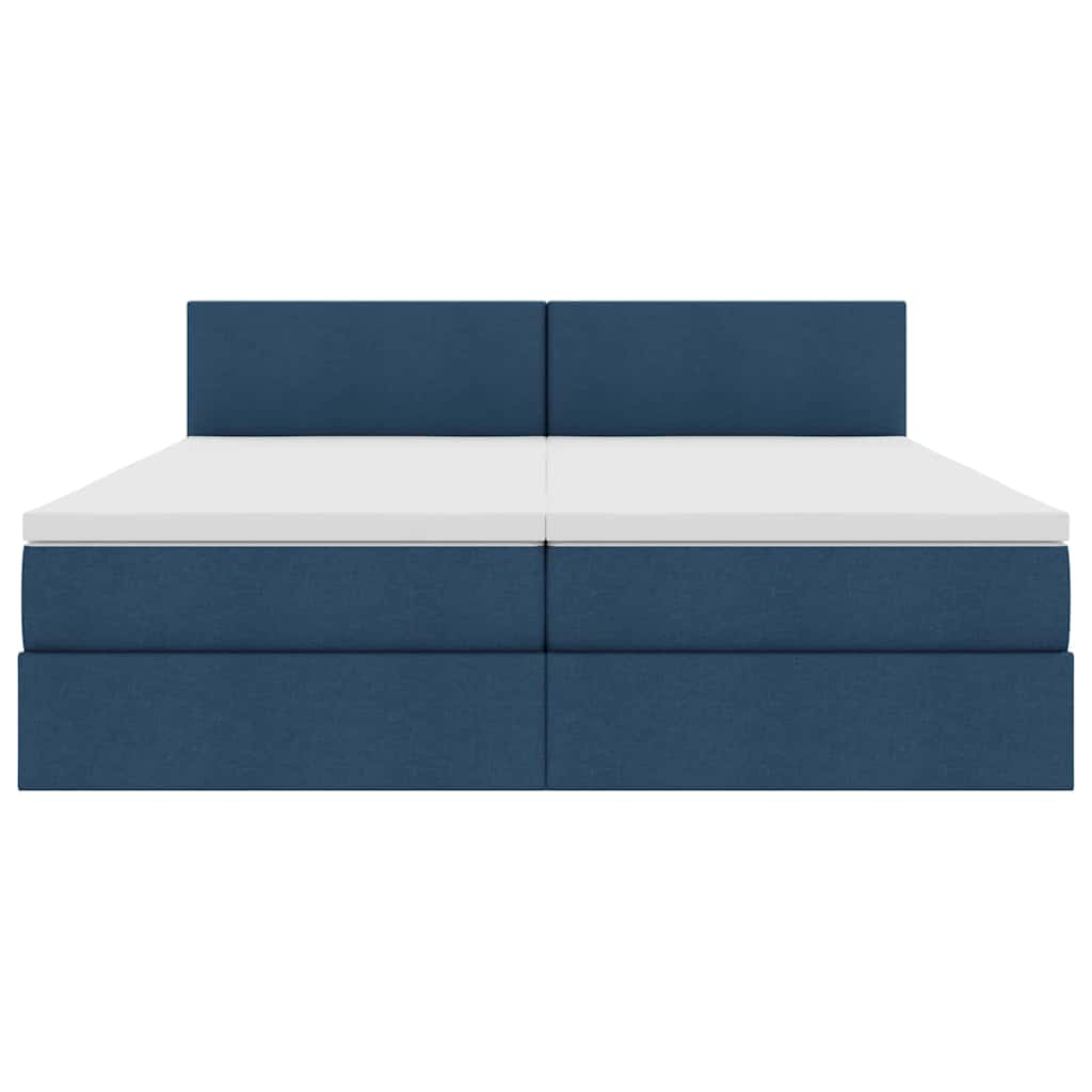 Letto con Contenitore Blu 100 x 200 cm Pelle Sintetica
