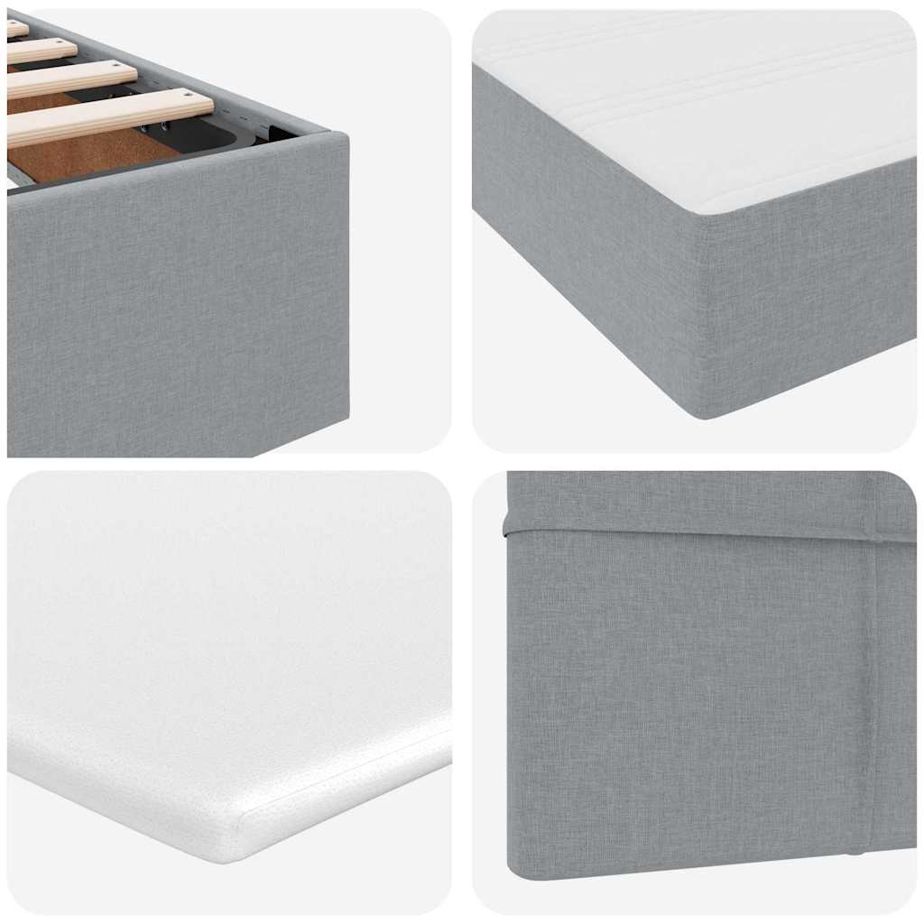 Letto con Contenitore con materasso Grigio chiaro 180 x 200 cm | homemem39