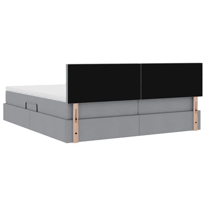 Letto con Contenitore con materasso Grigio chiaro 180 x 200 cm | homemem39