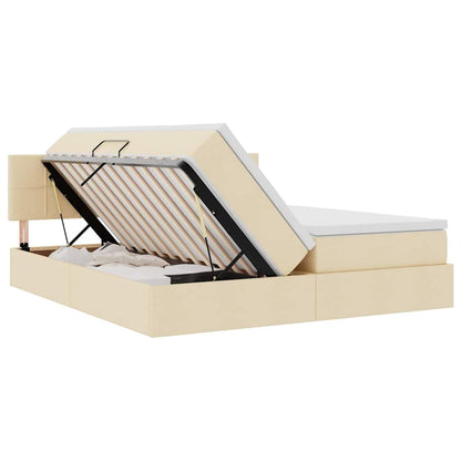 Letto con Contenitore Crema 180 x 200 cm Pelle Sintetica | homemem39