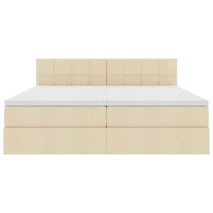 Letto con Contenitore Crema 180 x 200 cm Pelle Sintetica | homemem39