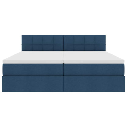 Letto con Contenitore Blu 200 x 200 cm Pelle Sintetica | homemem39