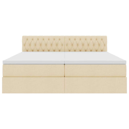 Letto con Contenitore Crema 180 x 200 cm Pelle Sintetica | homemem39