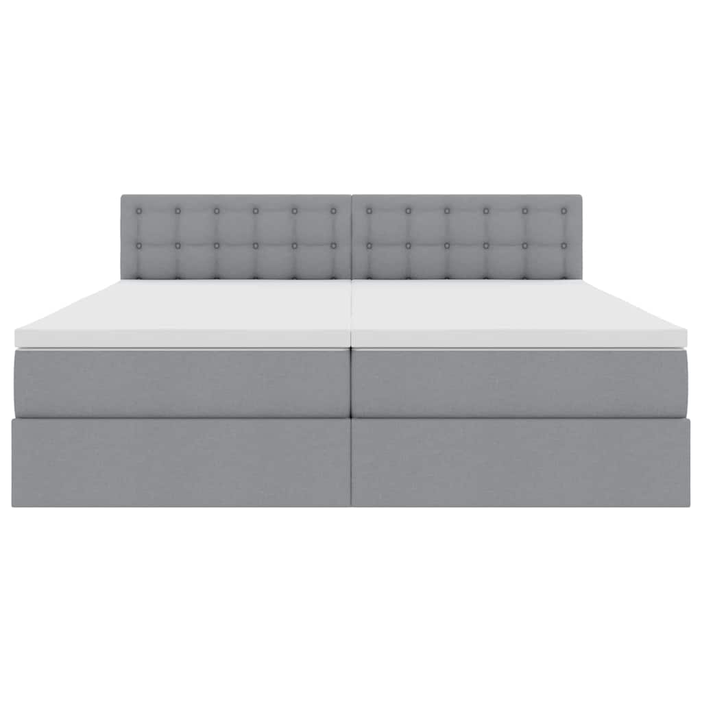 Letto con Contenitore con materasso Grigio chiaro 180 x 200 cm | homemem39