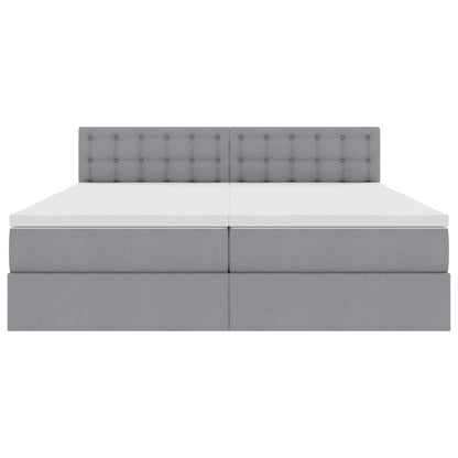 Letto con Contenitore con materasso Grigio chiaro 180 x 200 cm