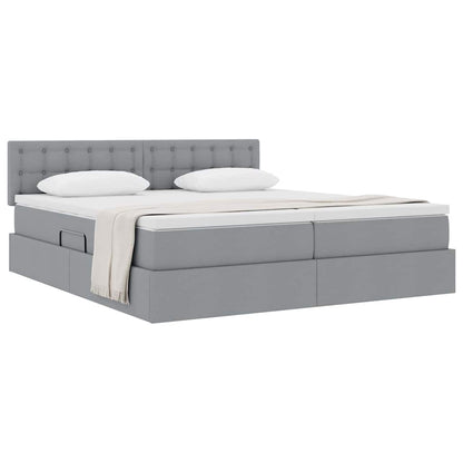 Letto con Contenitore con materasso Grigio chiaro 180 x 200 cm | homemem39