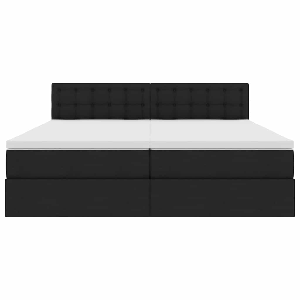 Letto con Contenitore Nero 180 x 200 cm Pelle Sintetica | homemem39