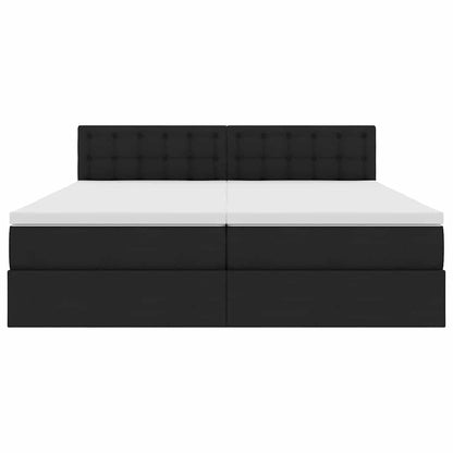 Letto con Contenitore Nero 180 x 200 cm Pelle Sintetica | homemem39