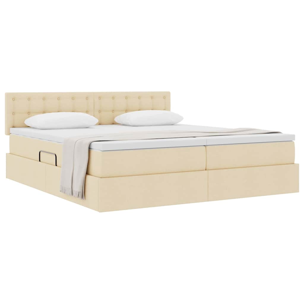 Letto con Contenitore Crema 180 x 200 cm Pelle Sintetica | homemem39
