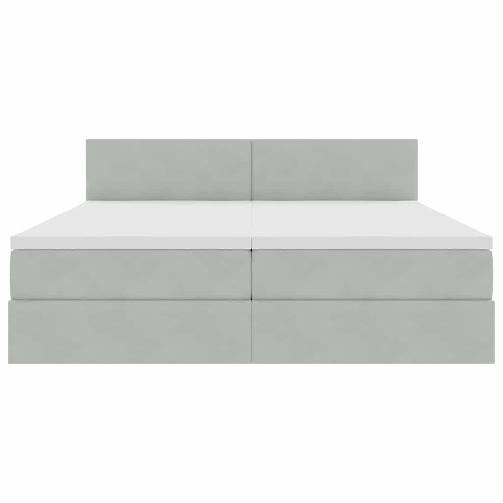 Letto con Contenitore con materasso Grigio chiaro 90 x 200 cm | homemem39