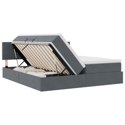Letto con Contenitore con testiera Grigio scuro 90 x 200 cm | homemem39