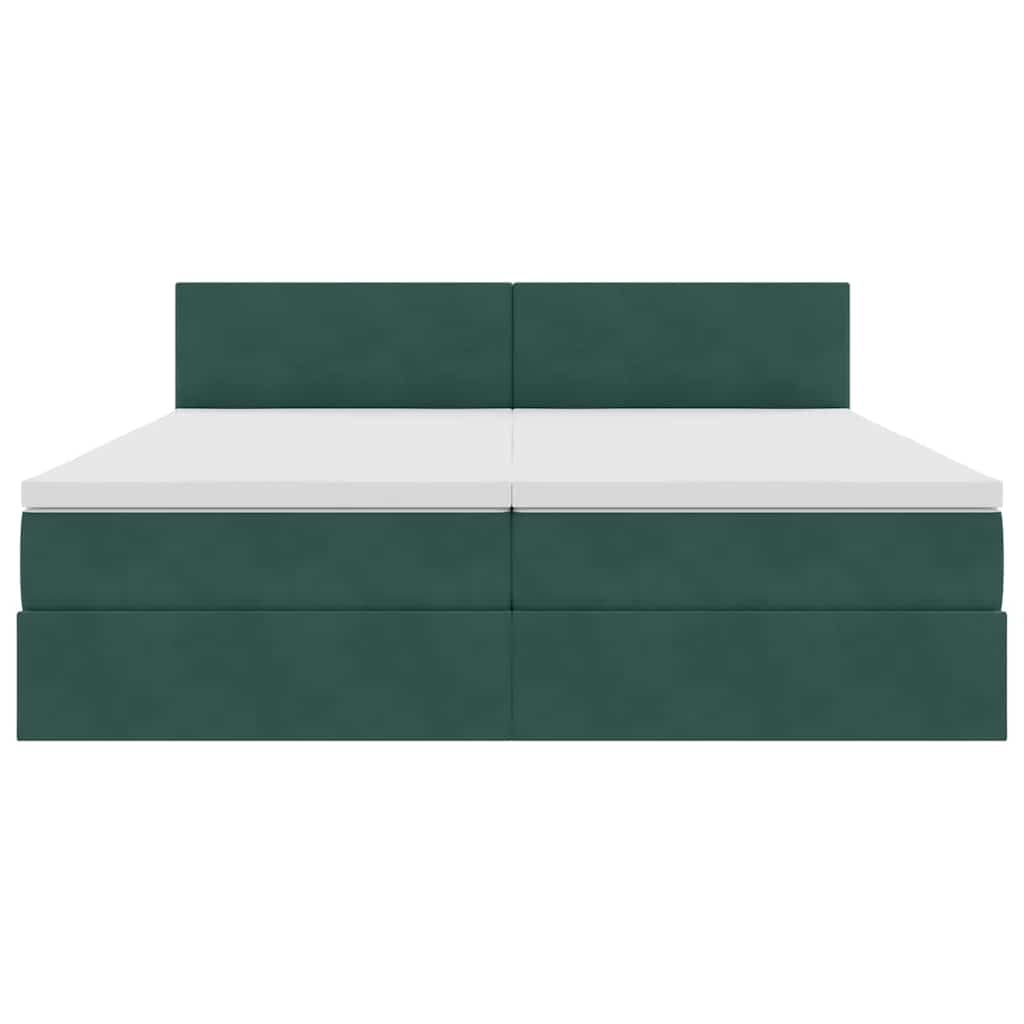 Letto con Contenitore con materasso Verde Scuro 90 x 200 cm | homemem39