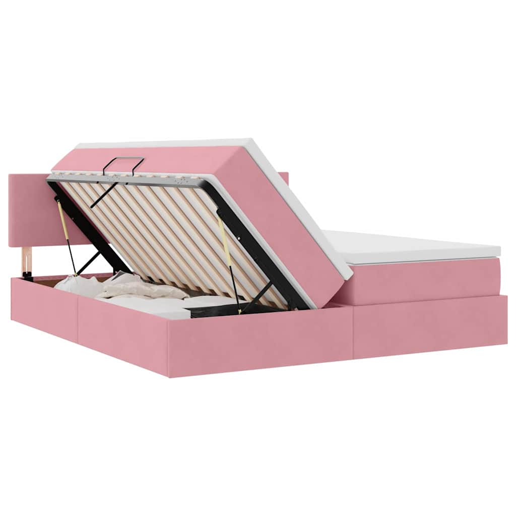Letto con Contenitore con materasso Rosa 90 x 200 cm | homemem39