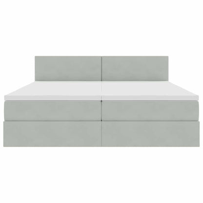 Letto con Contenitore con materasso Grigio chiaro 100 x 200 cm | homemem39