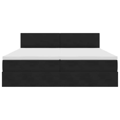 Letto con Contenitore con materasso Nero 100 x 200 cm | homemem39
