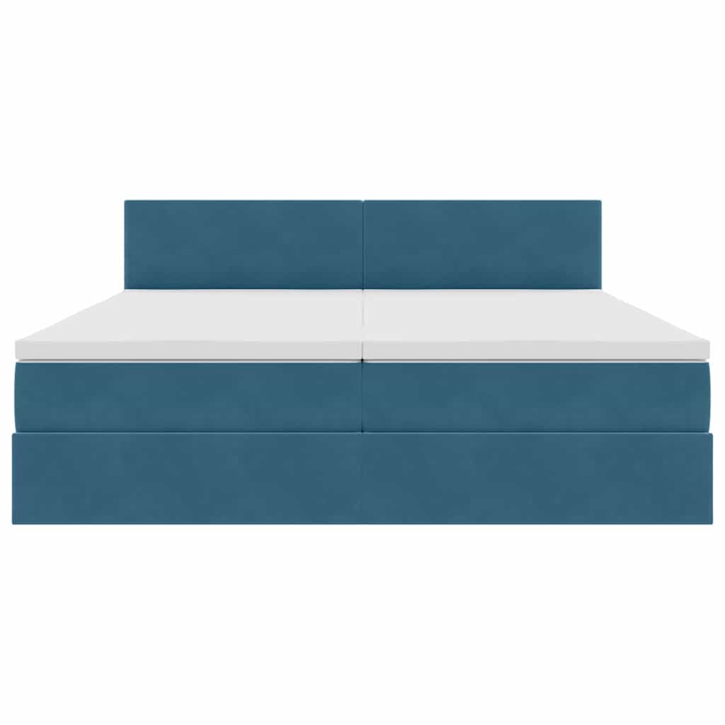 Letto con Contenitore con materasso Blu Scuro 100 x 200 cm | homemem39