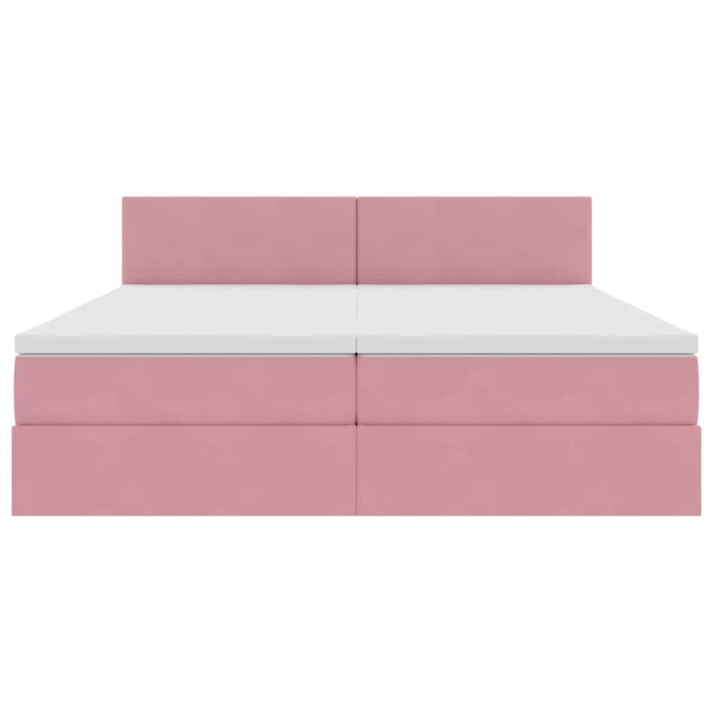 Letto con Contenitore con materasso Rosa 100 x 200 cm | homemem39