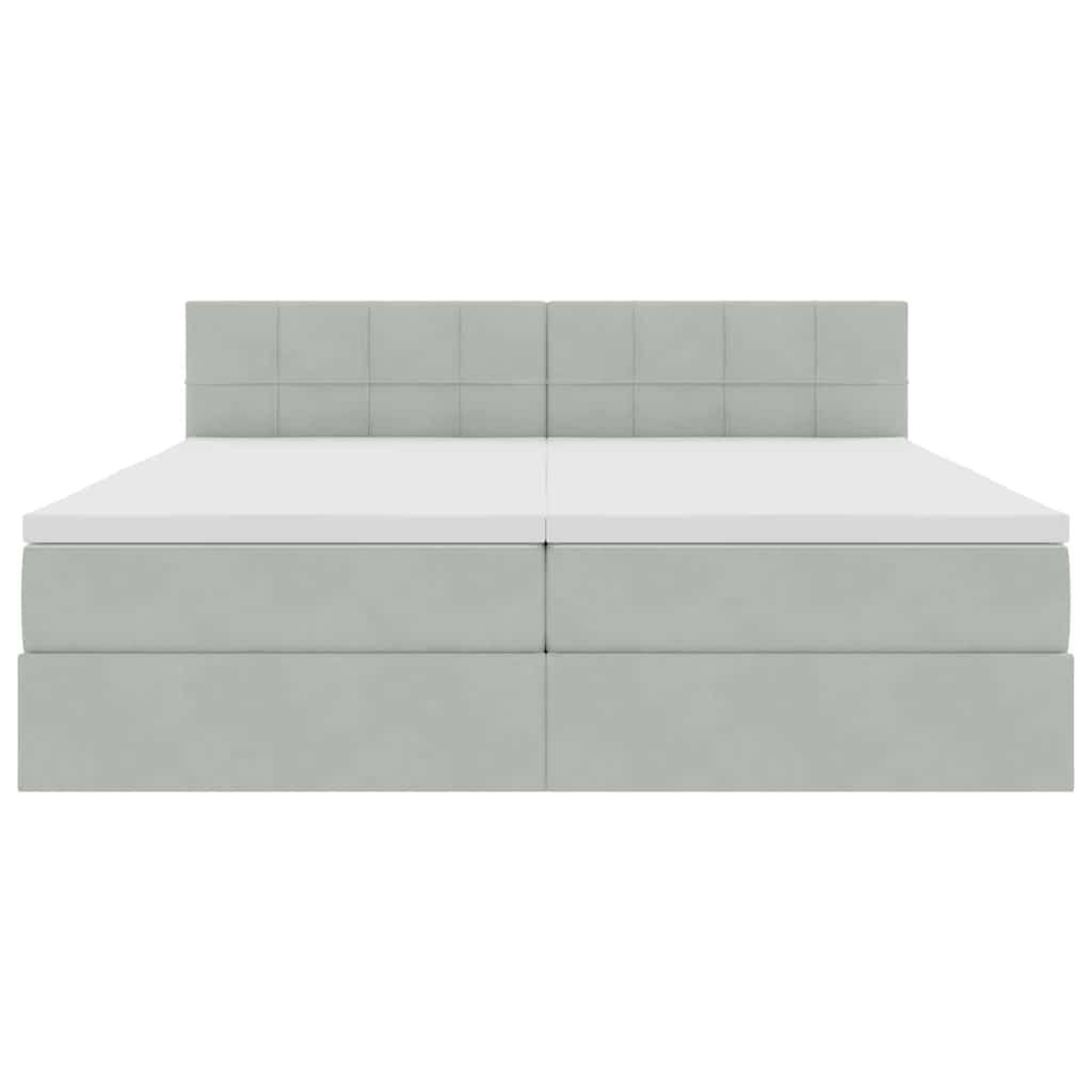 Letto con Contenitore con materasso Grigio chiaro 90 x 200 cm
