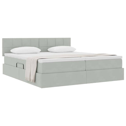 Letto con Contenitore con materasso Grigio chiaro 90 x 200 cm | homemem39