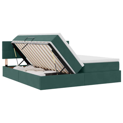 Letto con Contenitore con materasso Verde Scuro 90 x 200 cm | homemem39