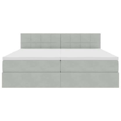 Letto con Contenitore con materasso Grigio chiaro 100 x 200 cm | homemem39