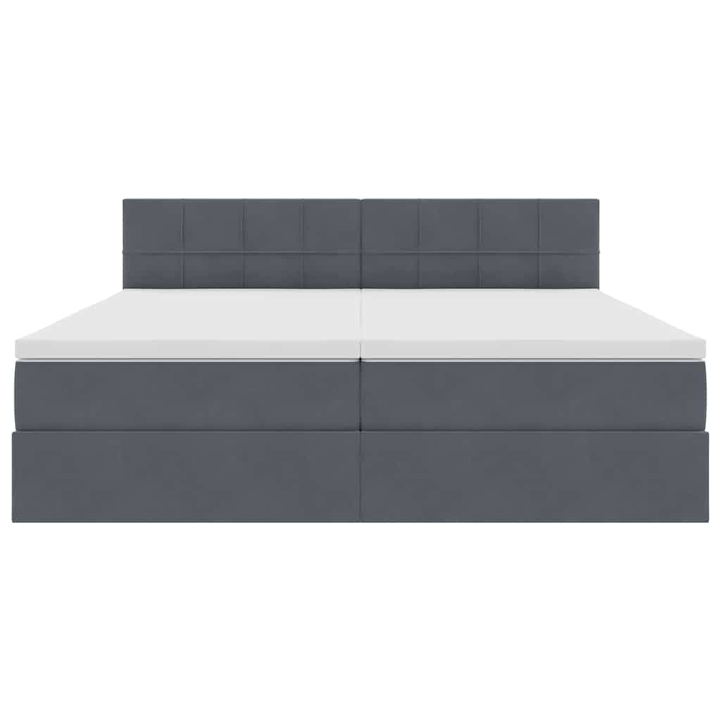Letto con Contenitore con materasso Grigio scuro 100 x 200 cm | homemem39