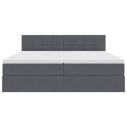 Letto con Contenitore con materasso Grigio scuro 100 x 200 cm | homemem39