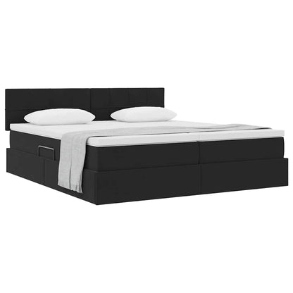 Letto con Contenitore con materasso Nero 100 x 200 cm | homemem39