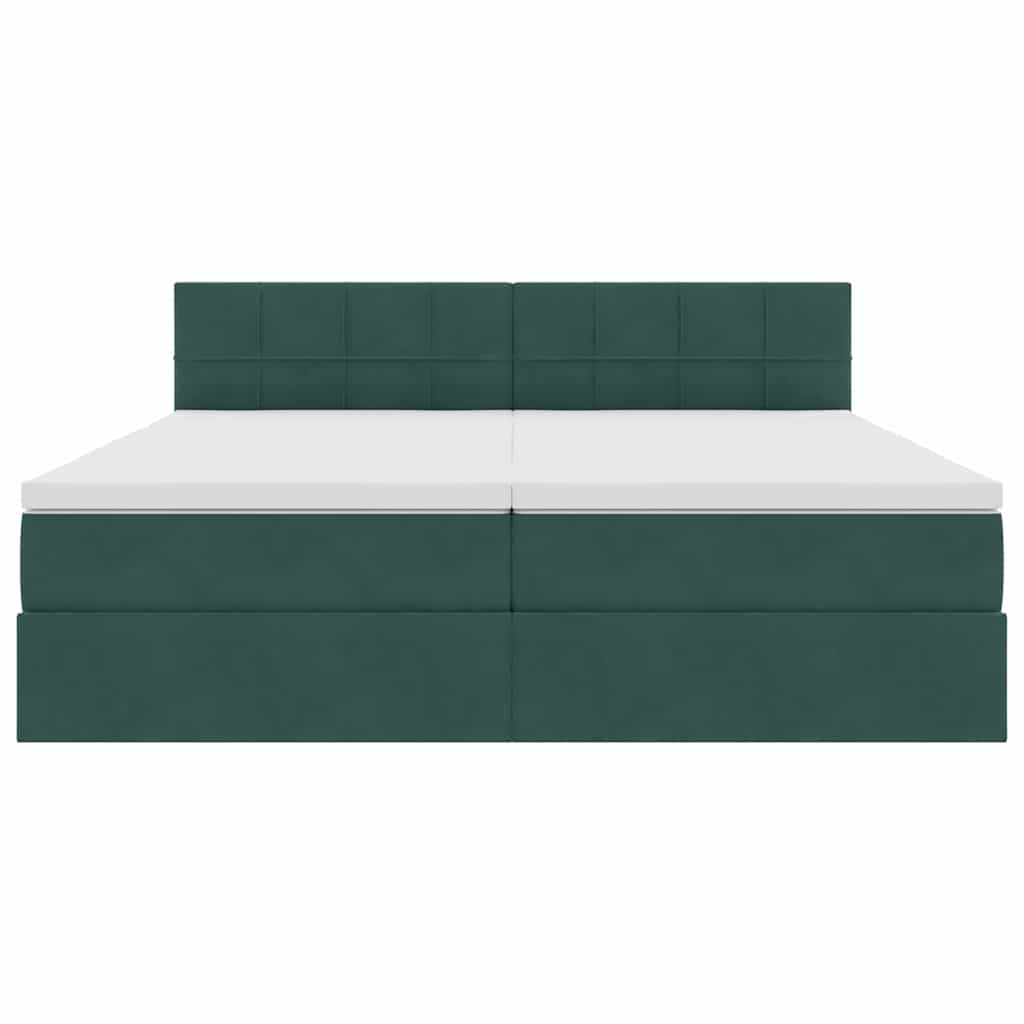 Letto con Contenitore con materasso Verde Scuro 100 x 200 cm | homemem39