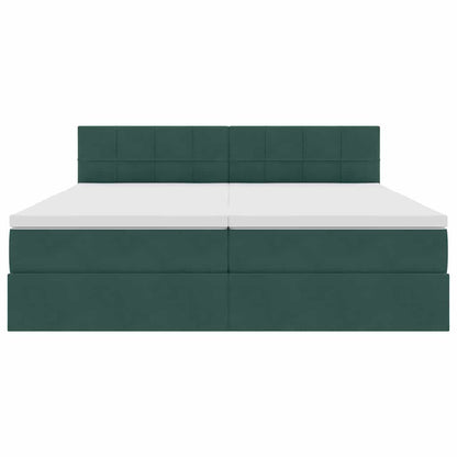 Letto con Contenitore con materasso Verde Scuro 100 x 200 cm | homemem39