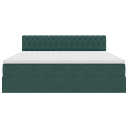 Letto con Contenitore con materasso Verde Scuro 90 x 200 cm