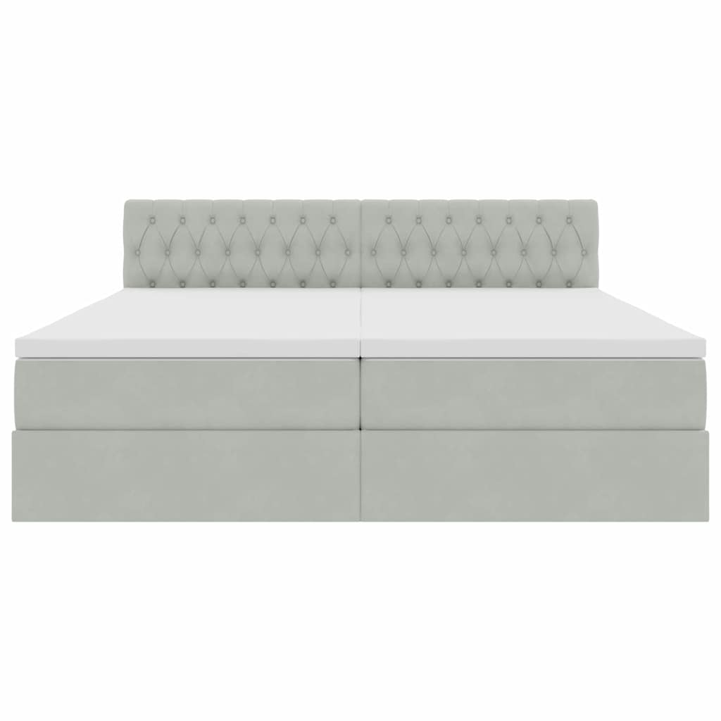 Letto con Contenitore con materasso Grigio chiaro 100 x 200 cm | homemem39