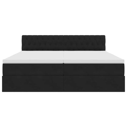 Letto con Contenitore con materasso Nero 100 x 200 cm | homemem39