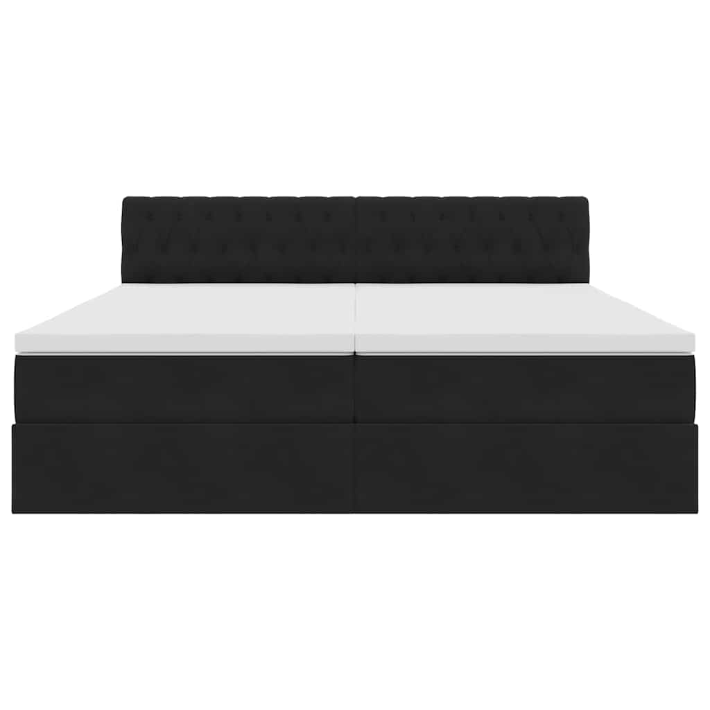 Letto con Contenitore con materasso Nero 100 x 200 cm | homemem39