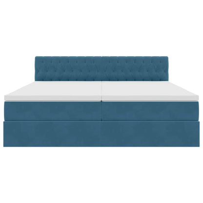 Letto con Contenitore con materasso Blu Scuro 100 x 200 cm