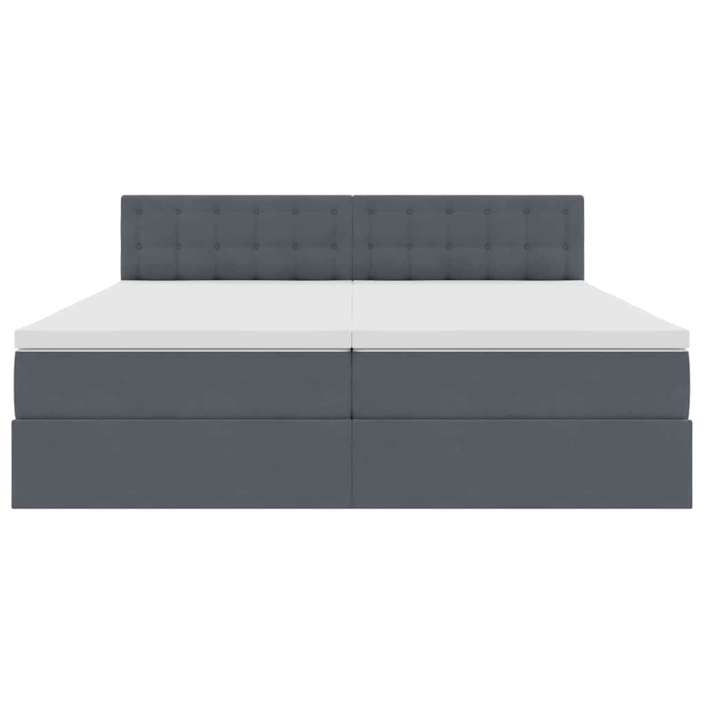Letto con Contenitore con materasso Grigio scuro 90 x 200 cm | homemem39